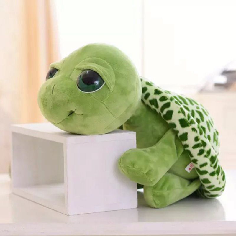 Peluche Tortue Adorable aux Grands Yeux, Rembourrée de façon unique avec une peluche douce de haute qualité_voghion.com