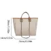Fashion Simple Canvas Material Large Capacity Chain Zipper Womens Shoulder Tote Bag For Commuter Shopping 240816_voghion.com
