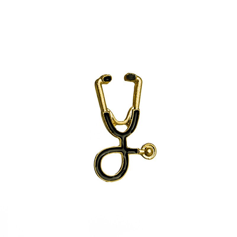 Film And Television Peripheral Stethoscope Badge Alloy Brooch Clothing Accessories_voghion.com