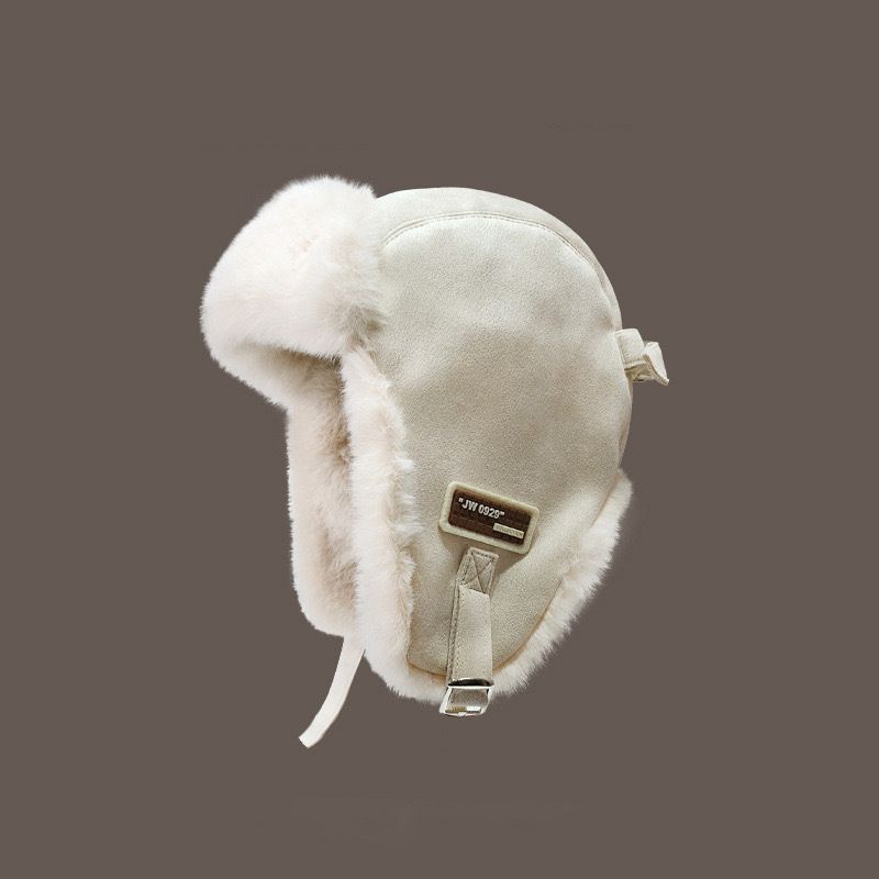 LazyZoom - Gorro Lei Feng cálido para ciclismo eléctrico al aire libre, con protección auditiva, resistente al frío, para hombre, con forro polar de invierno_voghion.com