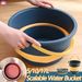 Secchio portatile pieghevole da 5/10/17 litri con coperchio, per autolavaggio, pesca, bagno, attrezzi, secchio in silicone, campeggio all'aperto, forniture per la casa_voghion.com