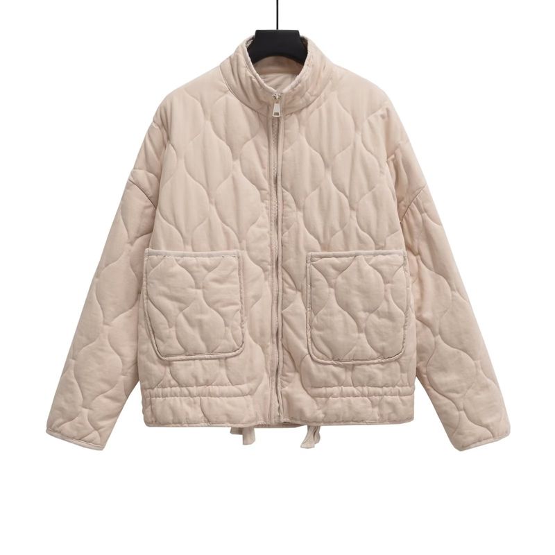 Women's Clothing Utility Zip-Up Jacket For Women - Thickened Polyester Coat With Stand Collar & Multi-Pockets_voghion.com