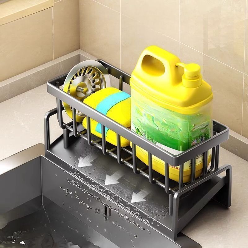 Draining Rack For Home Kitchen, Cloth Storage No-Drill Spice Rack, Faucet Organizer, Sink Magic Tool_voghion.com