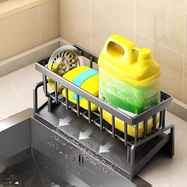 Draining Rack For Home Kitchen, Cloth Storage No-Drill Spice Rack, Faucet Organizer, Sink Magic Tool_voghion.com