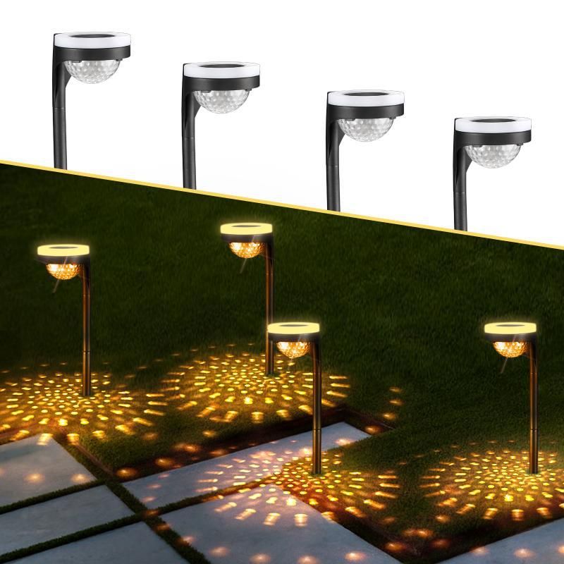 Luce da giardino a goccia alimentata a energia solare con LED bianco caldo – Luce decorativa a forma di fiore per patio, prato e vialetto_voghion.com