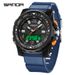 Sleek Dual Display Digital Watch With Night Light & Waterproof - Multifunctional Student Watch For Men And Women Dual Display Electronic Watch_voghion.com