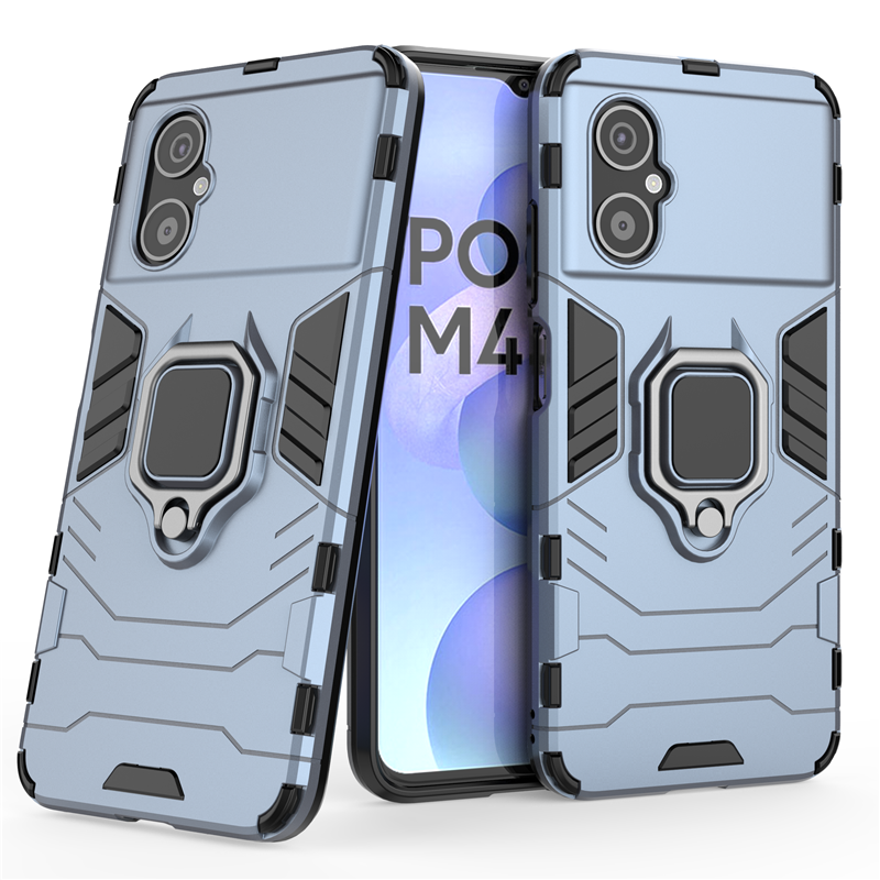 Für Xiaomi Poco F3 F4 X3 X4 M3 M4 C31 Pro GT NFC Hybrid Hart PC + Weiche TPU Rüstung Anti-Drop Fall Rotierenden Ring Ständer Halten_voghion.com