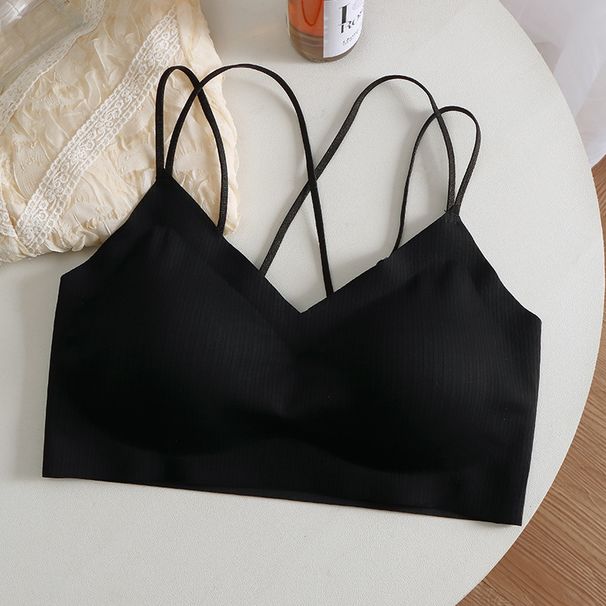 Wireless underwear women's seamless back soft support push-up with chest pad breathable breast-collecting anti-sagging bra_voghion.com
