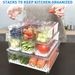 10pcs Fridge Organizer, Stackable Refrigerator Organizer Bins With Lids, BPA-Free Produce Fruit Storage Containers For Fridge Organizers_voghion.com
