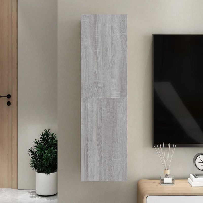 TV-Wandschrank Grau Sonoma 30,5x30x110 cm_voghion.com