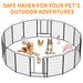 Dog Playpen 40 Inch, 16 Panels Heavy Duty Metal Pet Exercise Pen Indoor Outdoor Fence Panels Rust-Resistant, Removable, Tool-Free Setup Anti-Skid, Expandable Design_voghion.com
