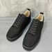 2025 Spring New Low-top Suede Men's Shoes, Breathable, Casual, Sports, Wear-resistant, Lace-up Plate Shoes_voghion.com