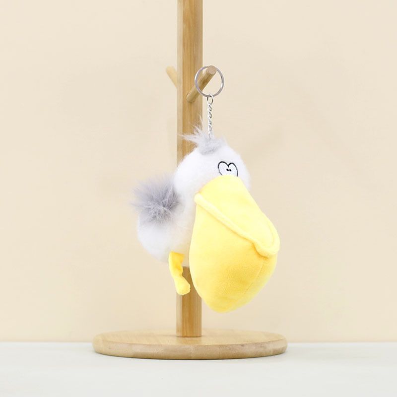 Pelican Toy Adorable Plush Cute Big Beak Bird Keychain Bag Charm 11cm Soft Animal Stuffed_voghion.com