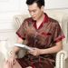 Ice Silk Silk Men's Pajamas: Spring, Summer And Autumn Thin, Plus Size Short-sleeved Shorts Set Is Super Comfortable_voghion.com