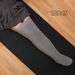 Herbst/Winter Übergröße Extra lange Overknee-Socken aus gekämmter Baumwolle, warme Basisschicht-Strumpfhose_voghion.com