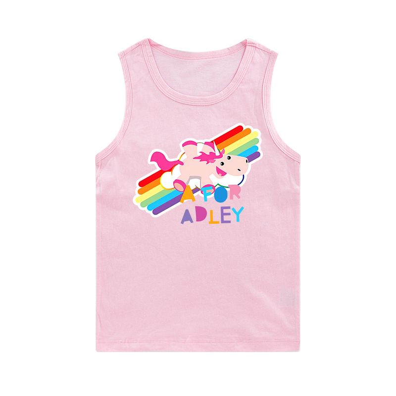 Bedrucktes ärmelloses Tanktop für ältere Jungen und Mädchen E825_voghion.com