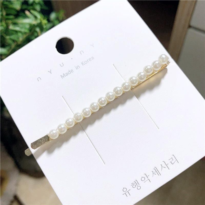 Korean Pearl Hairpin Hand Woven Hairpin Straight Clip Bangs Clip_voghion.com