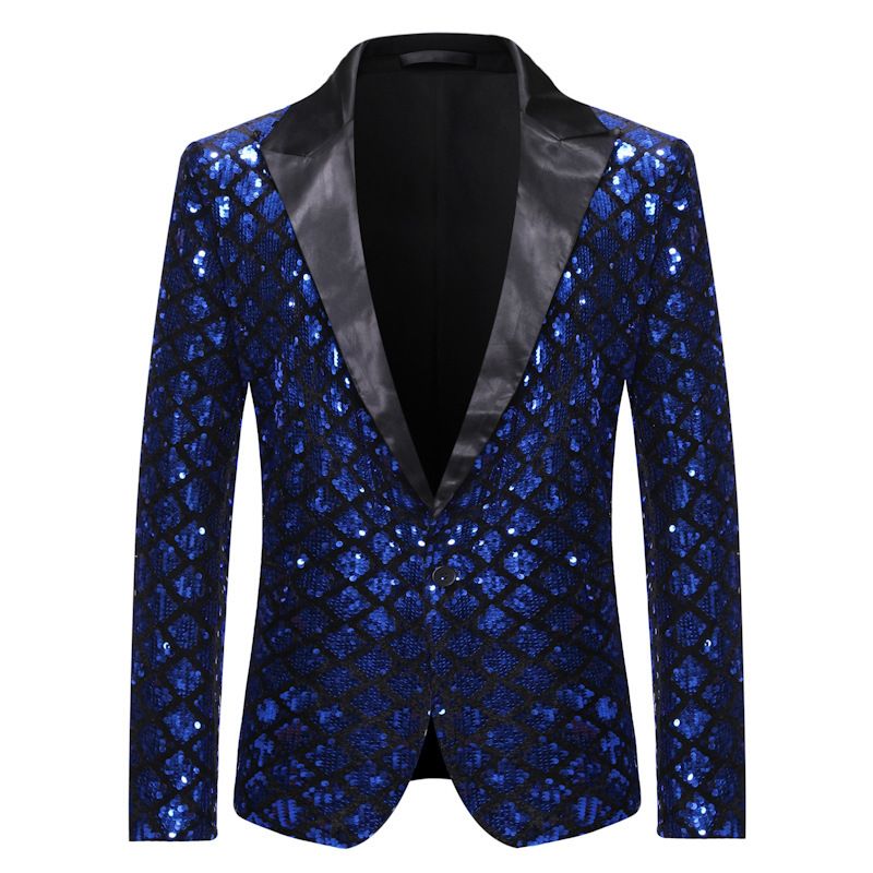 CT 2025 Autumn Winter Men's European Size Peak Lapel Suit Stage Banquet Host Party Diamond Sequin Tuxedo X45_voghion.com