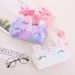 Astuccio portapenne di grande capacità per ragazze, con adorabile unicorno in peluche, color pastello arcobaleno, borsa portaoggetti_voghion.com