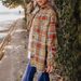 Shiying autumn new plaid shirt women's coat fashionable loose pocket long sleeved top women_voghion.com