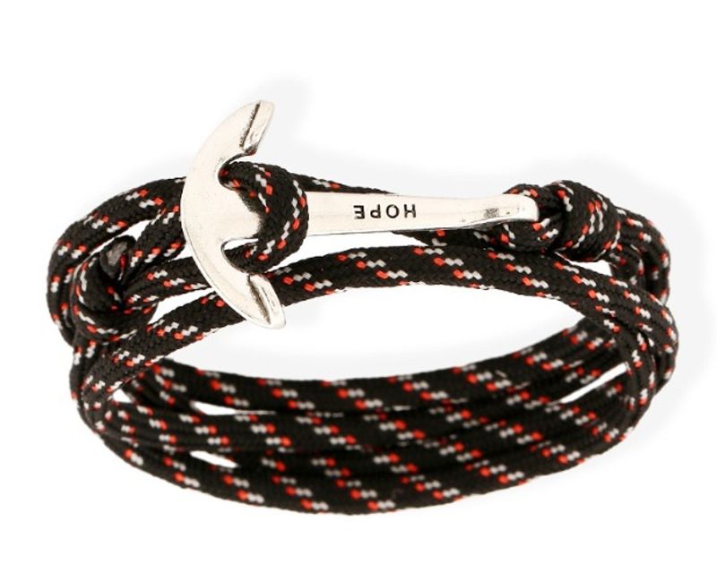 Fashion Street Jewelry Anchor Bracelet For Men And Women With Stainless Steel End Loop Cotton_voghion.com
