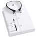 Business Bügelfreies Vier-Wege-Stretch Button-Down-Hemd Herren Langarm_voghion.com