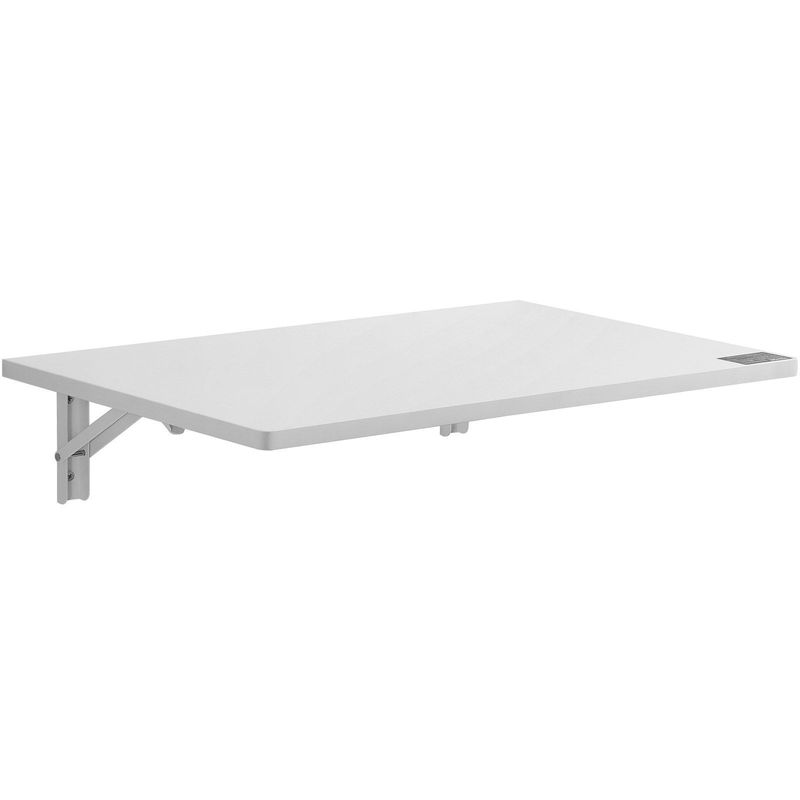 VEVOR Wall Mounted Folding Table, 23.62" X 15.75" Wall Mount Drop Leaf Table, Floating Desk With Iron Bracket, Fold Down Desk For Small Spaces, Home Office, Dining, Laundry Room, Kitchen, Bar, White_voghion.com