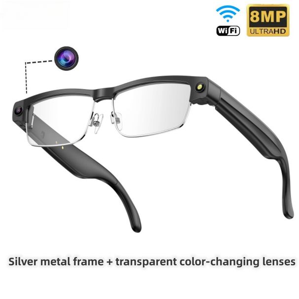 Smart Bluetooth Sunglasses With 8MP Camera, Global Translation, Color-Changing Lenses & Metal Frame – Hands-Free Calls & Music_voghion.com