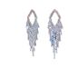 Copper alloy diamond-set waterfall earrings, silver temperament drooping geometric tassel light luxury thin earrings_voghion.com