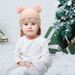 1 Stück/Set Baby-Strickmütze, winddicht und warm, süße Mädchenmütze, geeignet für Herbst/Winter im Freien, modisch, kann als Geburtstagsgeschenk verwendet werden_voghion.com