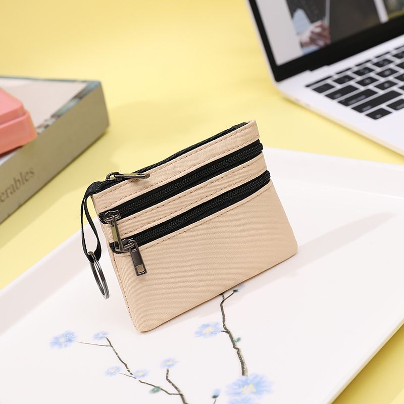 2024 New Women's Purse Solid Color Multi-Pocket Zipper Coin Key Bag_voghion.com