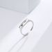 Anello di design di nicchia in argento sterling S di vendita calda, anello di apertura con zircone colorato minimalista in stile Ins_voghion.com