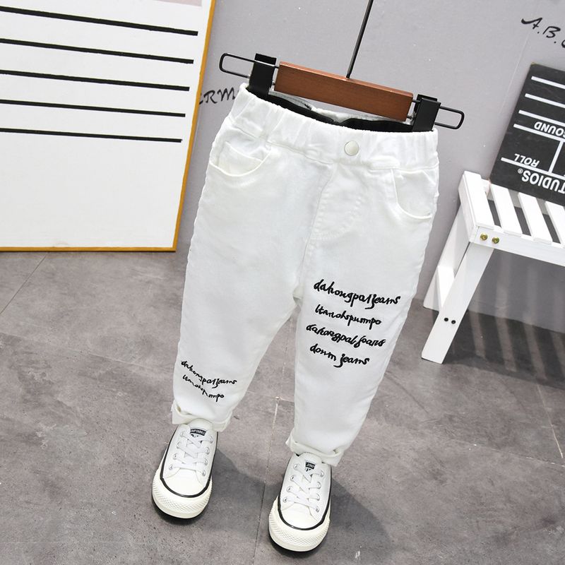 Kid's Clothing 2024 Spring New Boys' Embroidered Letter Pants_voghion.com