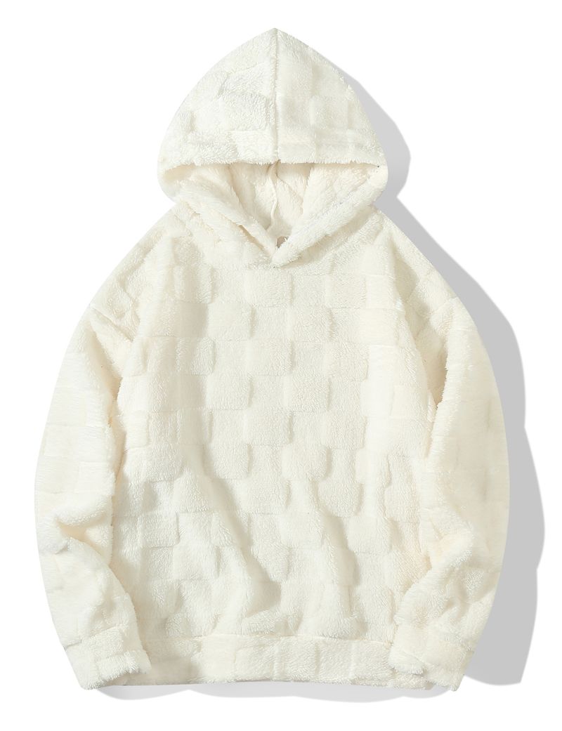 ​​Übergroßer Fleece-Hoodie für Herren – Winter-Pullover mit Sherpa-Futter und Karomuster (S-XXL)​​_voghion.com