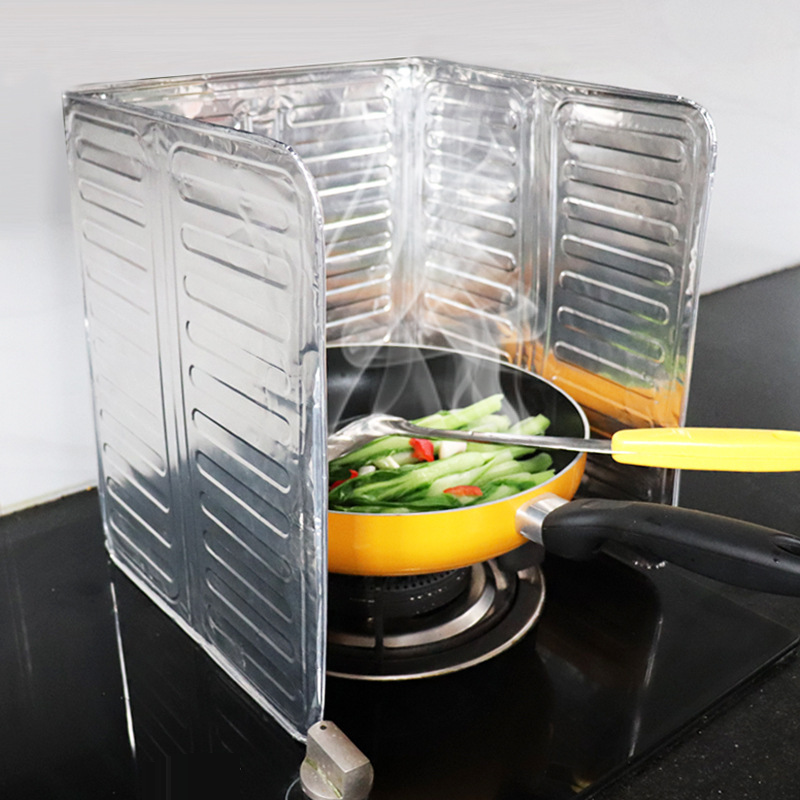 Kitchen Stove Oil Proof Board Heat Resistant Insulation Oil Proof Baffle Creative Splash Proof Aluminum Foil Kitchen Oil Proof Paper_voghion.com