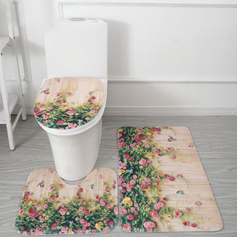 Neu Seafloor 3d Gedruckt Wc Boden Matte Teppich Bad Bad Drei Stück Bad Matte Saugfähigen_voghion.com