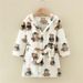 Ropa de casa de primavera para niños y niñas, albornoces para bebés, camisón con capucha de franela de dibujos animados para niños_voghion.com