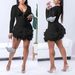 Women's fashion women's solid color deep V feather stitching shorts women's jumpsuit_voghion.com