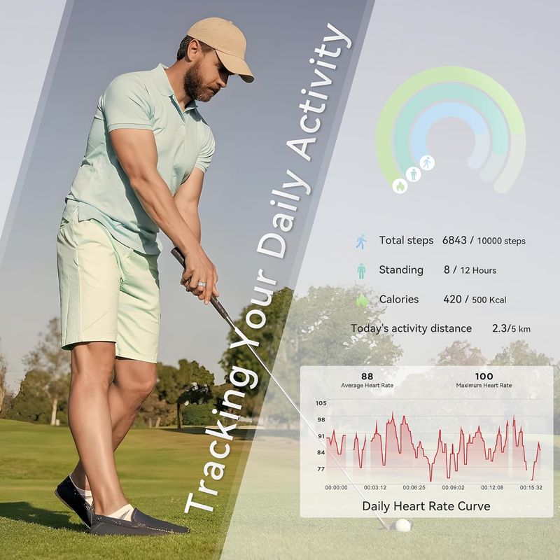 Health Smart Ring,Fitness Tracker With Heart Rate/Blood Pressure/Blood Oxygen Monitor,Sleep Tracker,Pedometer, IP68 Waterproof Ring For IPhone&Android_voghion.com