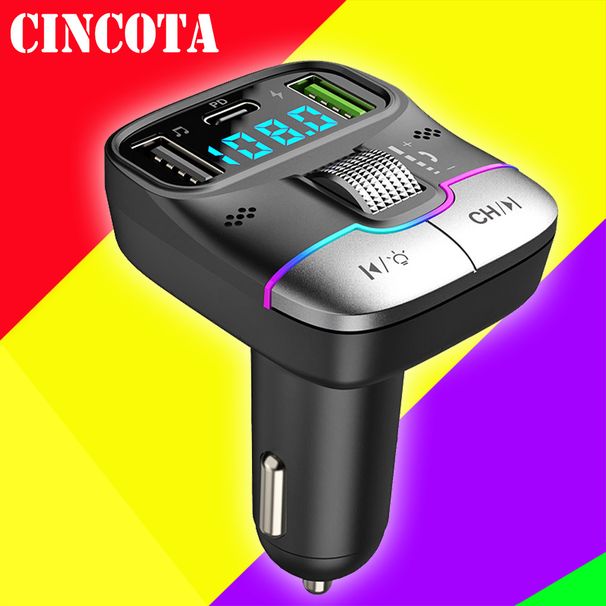 Nieuwe GZ01 PD-oplader FM-zender Bluetooth Handsfree sigarettenaansteker Digitaal display Auto-oplaadtelefoon_voghion.com