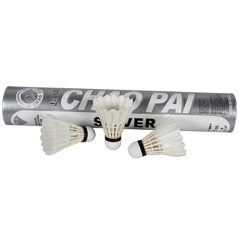 CHAOPAI Flight Stable Durable Single Tube 12-Pack Silver Super Badminton_voghion.com