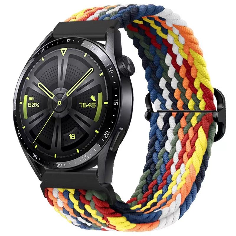 Bracelet en Nylon tissé réglable, 20mm 22mm, pour montre Huawei GT/GT2/3 Pro, Samsung Galaxy watch 3/Gear S3, pour Aamazfit GTR_voghion.com