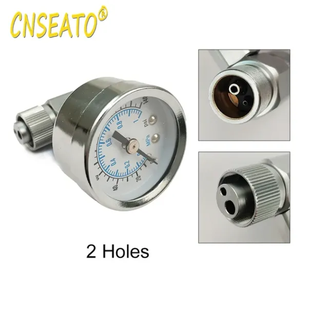 Dental Turbine Pressure Gauge Test High Low Speed Handpiece Air Dentistry Manometer Meter 2 4 Hole Lab Chair Unit_voghion.com