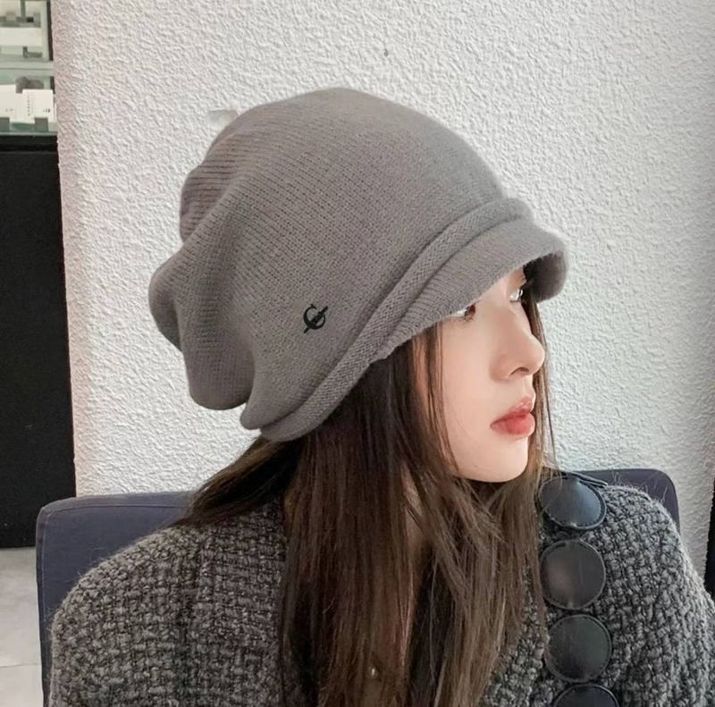 Damengesichtsmütze, kleiner Herbst- und Winter-Ohrenschutz, warme gestrickte Wollmütze, postpartale Mütze, koreanische vielseitige Baotou-Kältemütze_voghion.com