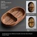 Walnut Wood Luxury Snack Tray – Elegant Chinese Style Serving Plate For Tea Time Wedding & Home Decor (Vintage Fruit Dish Handcrafted)_voghion.com