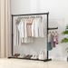 Adjustable Double Rod Clothing Rack - Freestanding Garment Hanger With Wheels (Modern Iron Frame, Space-Saving For Home & Store Use)_voghion.com