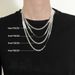 Cuban Chain European American Simple Snake Bone Flat Necklace Silver Niche Titanium Steel Non-fading Collarbone Men's And Women's Neck Chain Tide_voghion.com