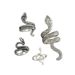 Set di anello e bracciale per donna, motivo di nicchia, design a serpente spirituale, anello in argento antico, anello unisex_voghion.com