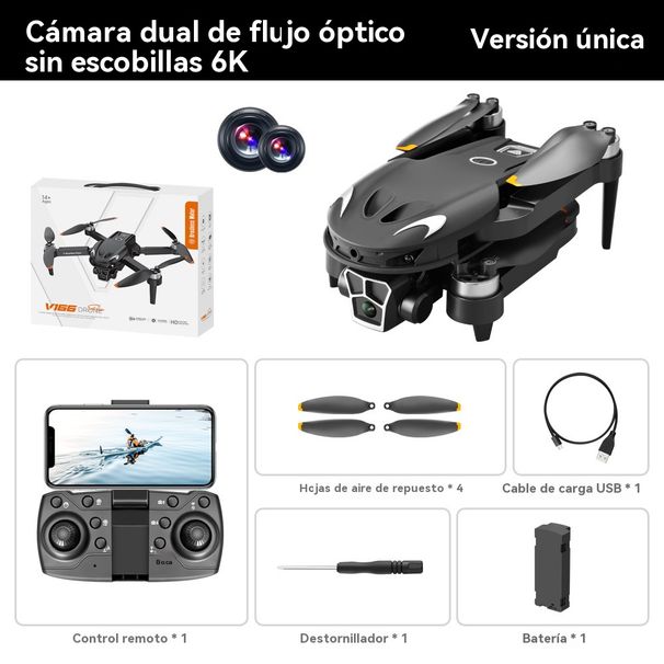 Drone con telecamera V166 HD 8K, ritorno, pieghevole, volo, clitoride, telecomando, giocattoli_voghion.com