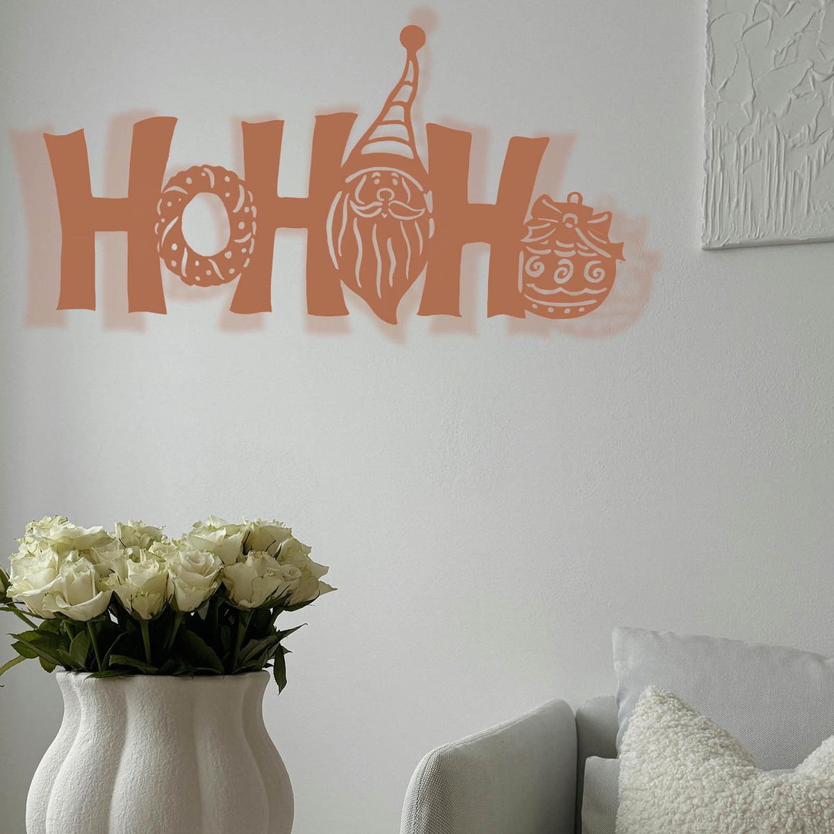 Metal Wall Decoration, Wall Hanging With Christmas Theme "HO HO HO" Retro Wall Hanging, Courtyard And Farmhouse Wall Decoration For Holidays_voghion.com